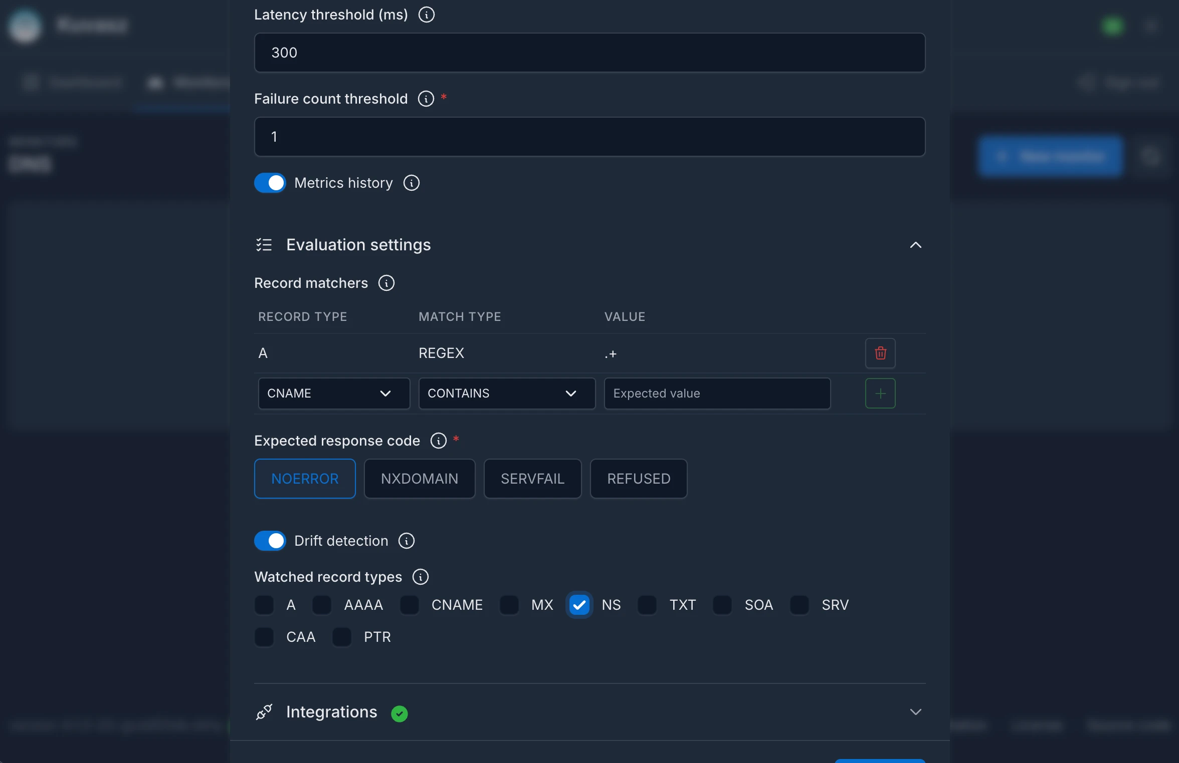 DNS assertions