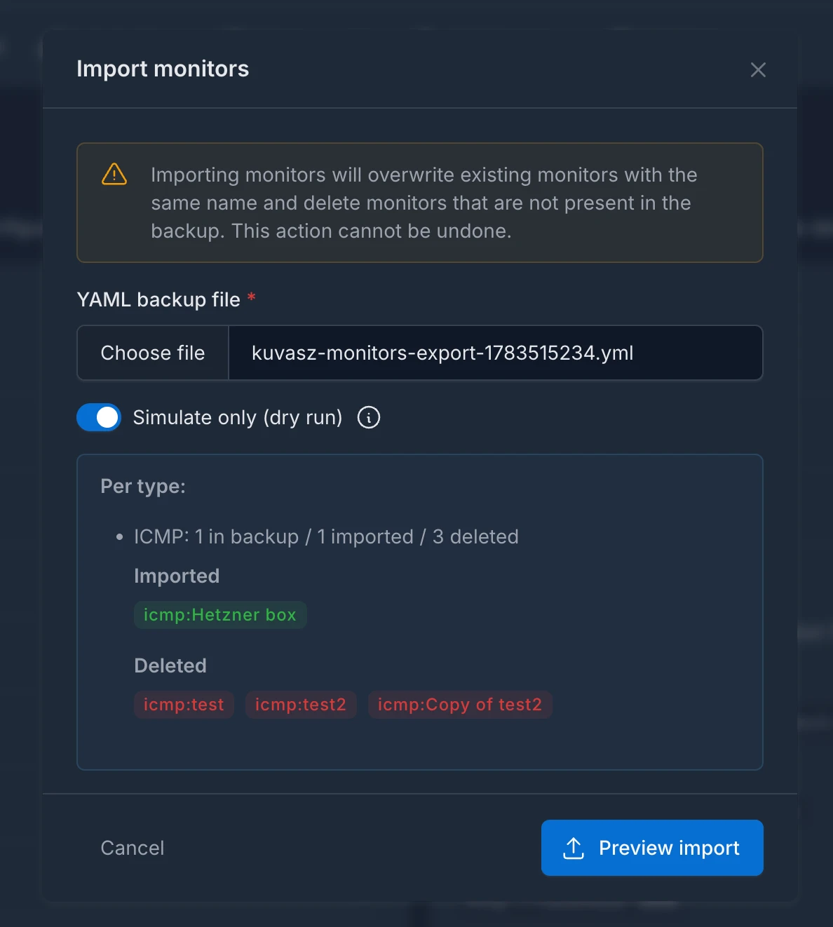 Kuvasz backup & restore UI